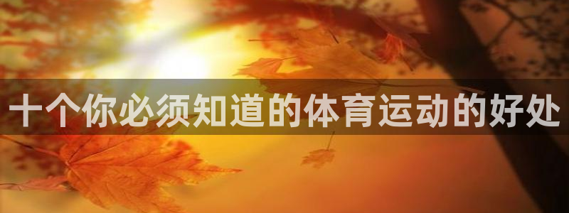 看球通体育免费观看入口：十个你必须知道的体育运动的好处