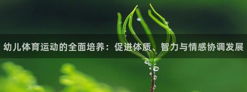 看球通体育App下载：幼儿体育运动的全面培养：促进体质、智力与情感协调发展